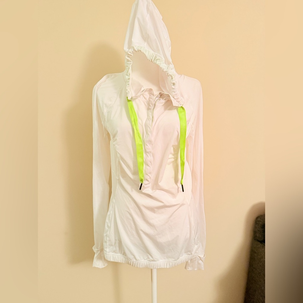 Lululemon Athletica White Half button Up Pullover Sweater